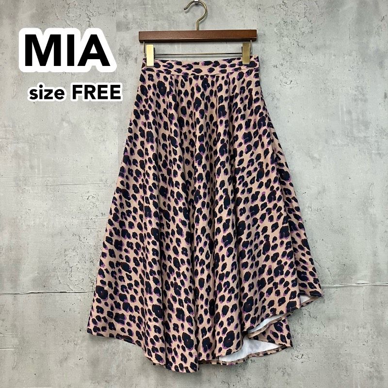 KEIZAN CO.,LTD アニマル柄フレアスカート F サイズ レオパード柄 豹柄