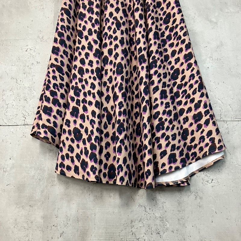 KEIZAN CO.,LTD アニマル柄フレアスカート F サイズ レオパード柄 豹柄