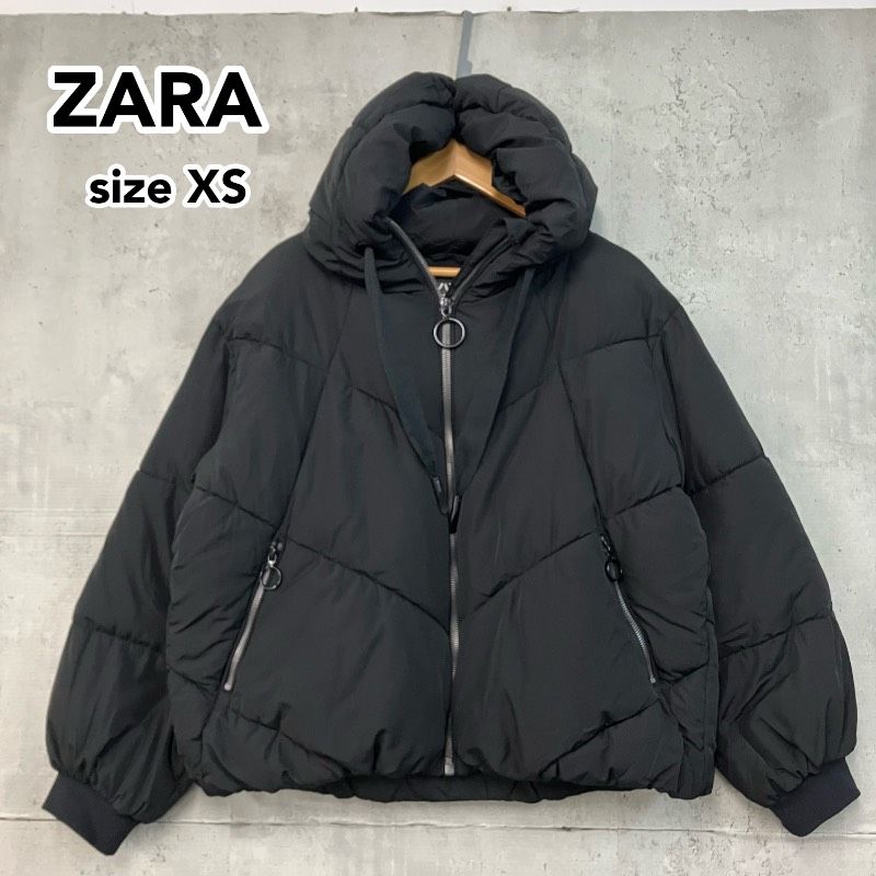 ZARA ザラ ダウンジャケット ショート丈 フード付き パフジャケット