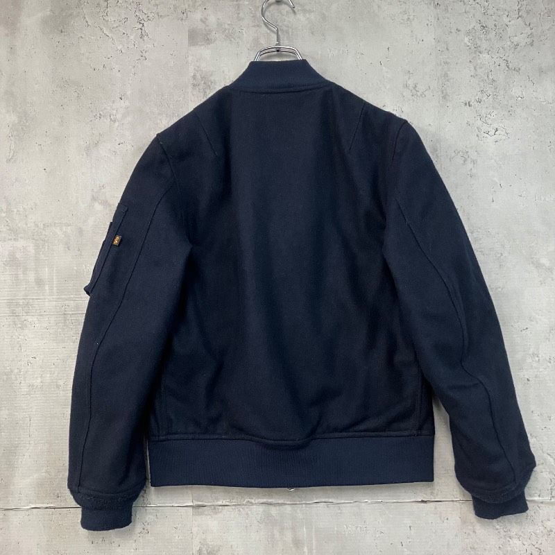 ALPHA INDUSTRIES.紺ネイビーTYPE MA-1フライトジャケット美品M米国製