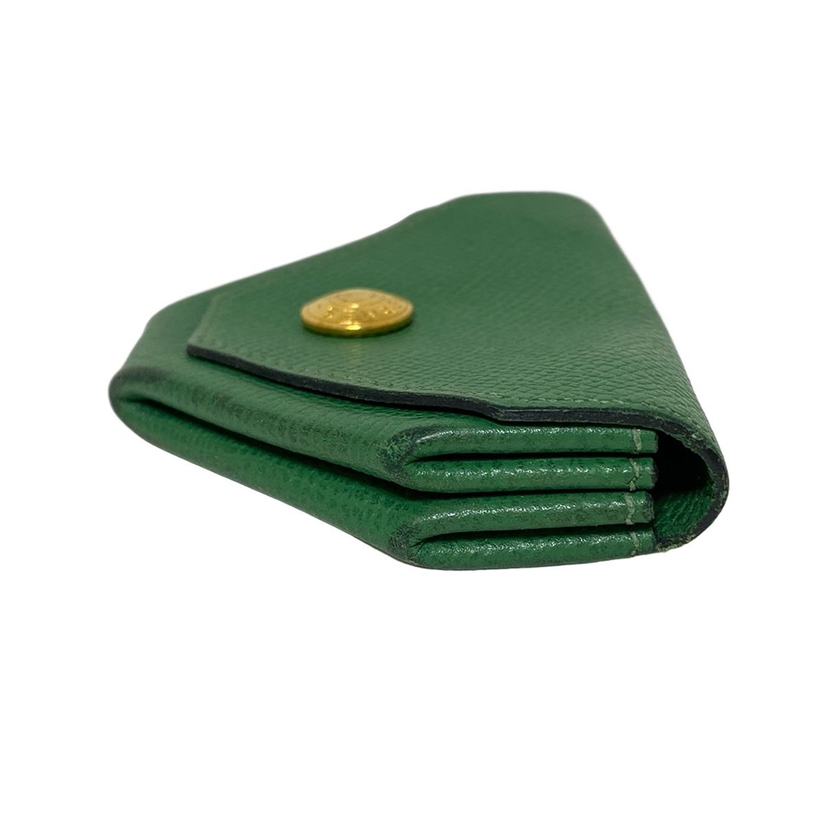 エルメス グリーン コインケース HERMES(エルメス) コインケース ヴァンキャトル グリーン ゴールド金具
