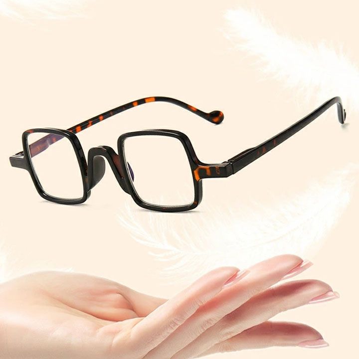 老眼鏡 +1.00 おしゃれ レトロ スクエア 型 男女兼用 シニアグラス