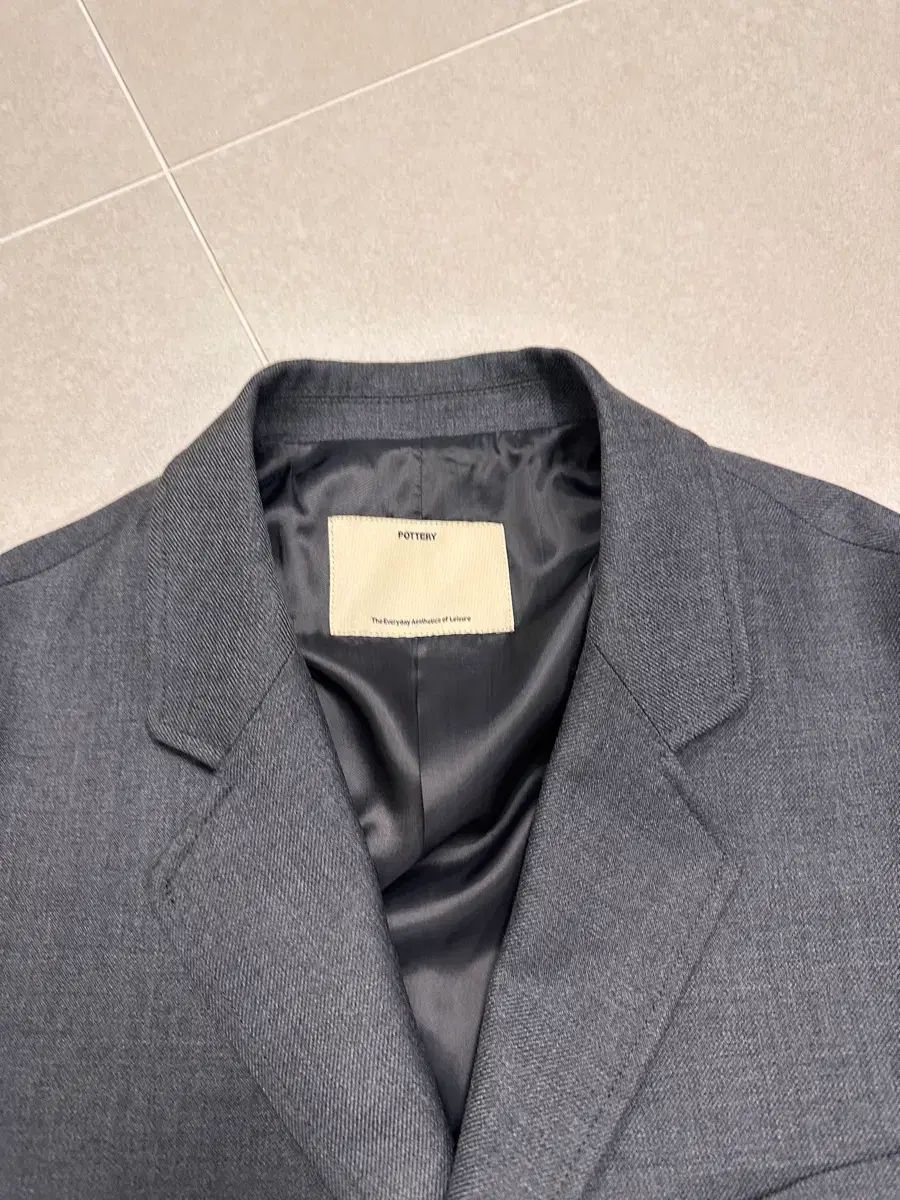 ポッタリー ウール スポーツ セットアップ ミッドグレー 3 4 size