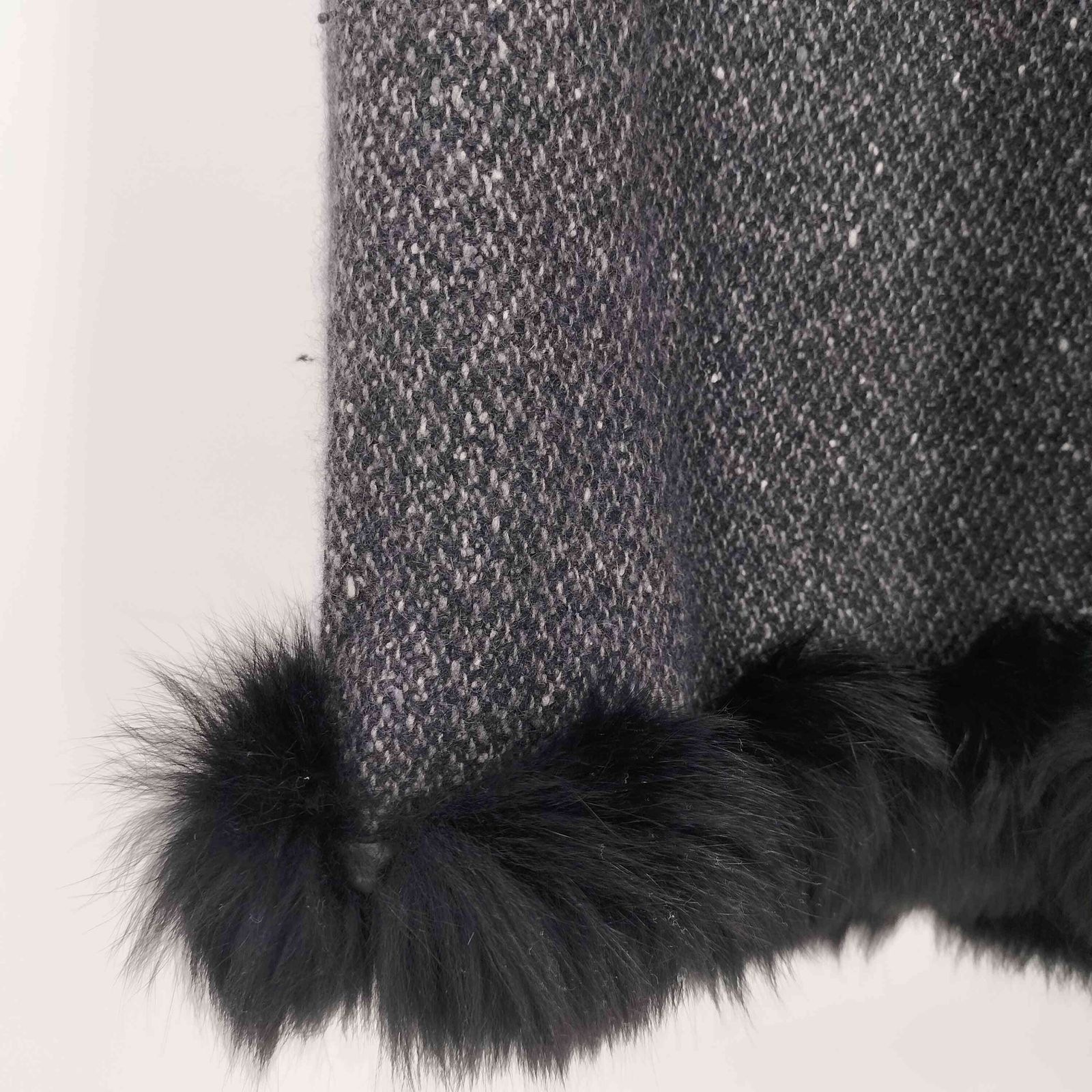 パリエンヌ parienne カシミヤ×アンゴラ レースアップ フォックス