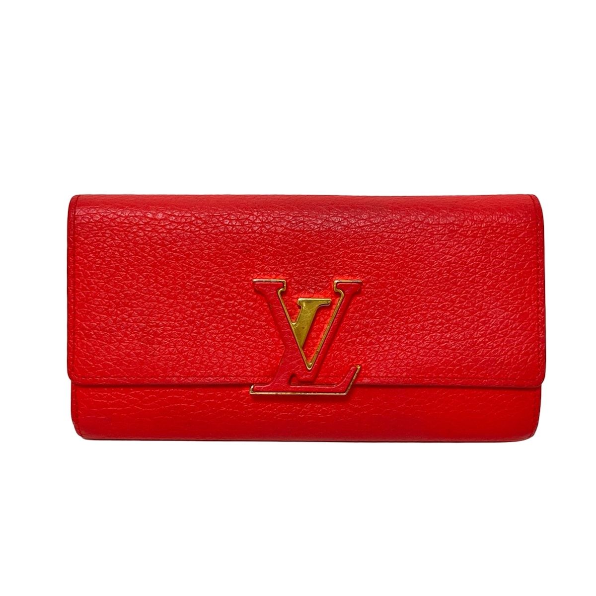 LOUIS VUITTON ルイヴィトン 長財布 カプシーヌ ポルトフォイユカプシーヌ M 69068 コーラルタヒチ レザー 牛革