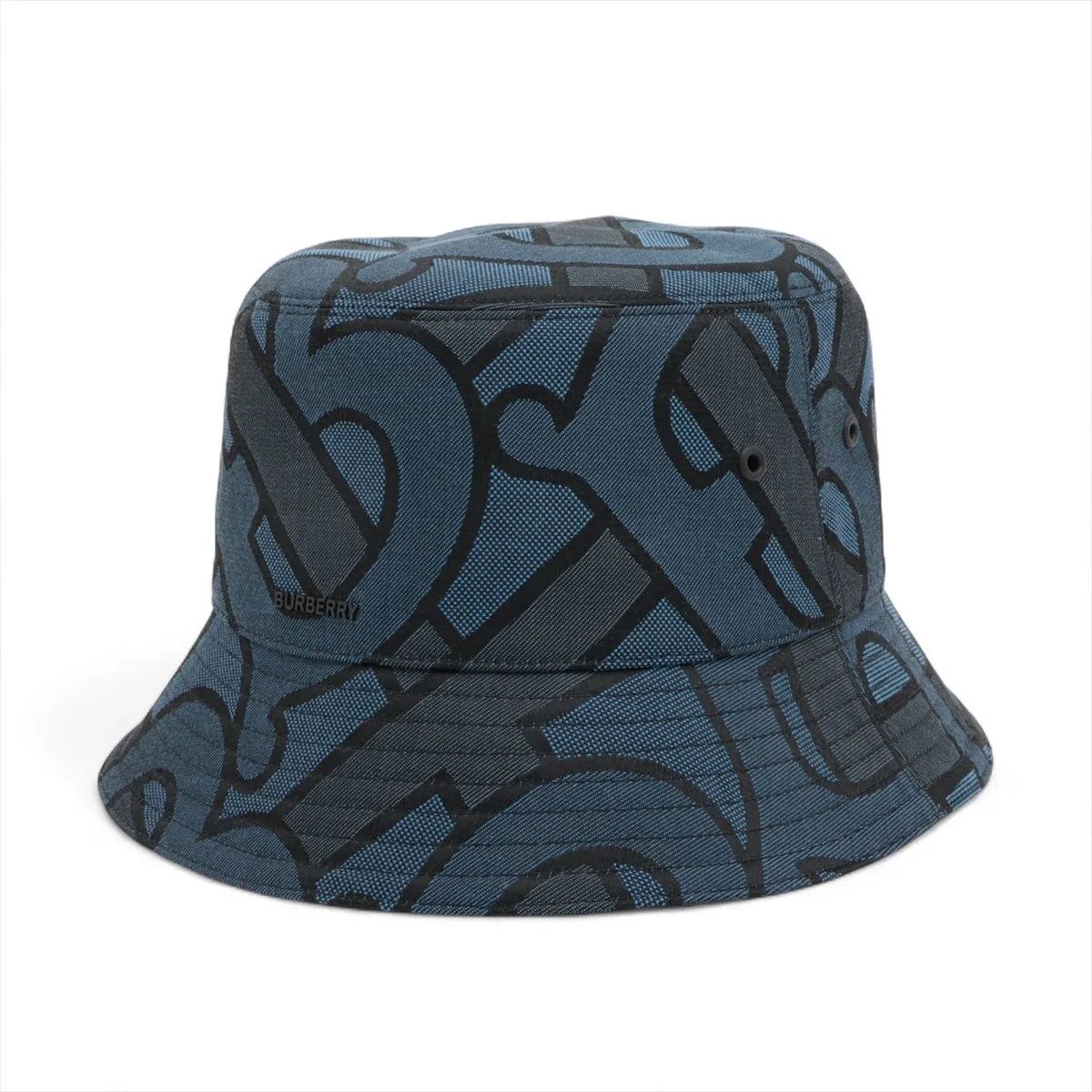極美品 バーバリー TBロゴ バケットハット バケハ XL ブルー 帽子