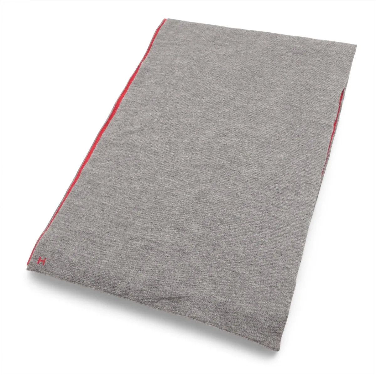 美品 エルメス タグ付 Hロゴ マフラー カシシル カシミヤ シルク