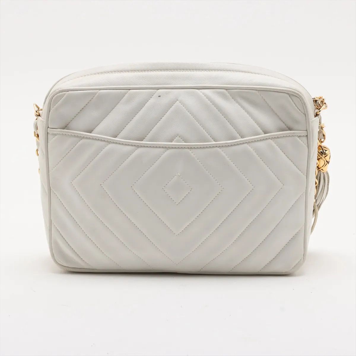 美品 シャネル ギャランティカード付 ココマーク ラムスキン チェーン