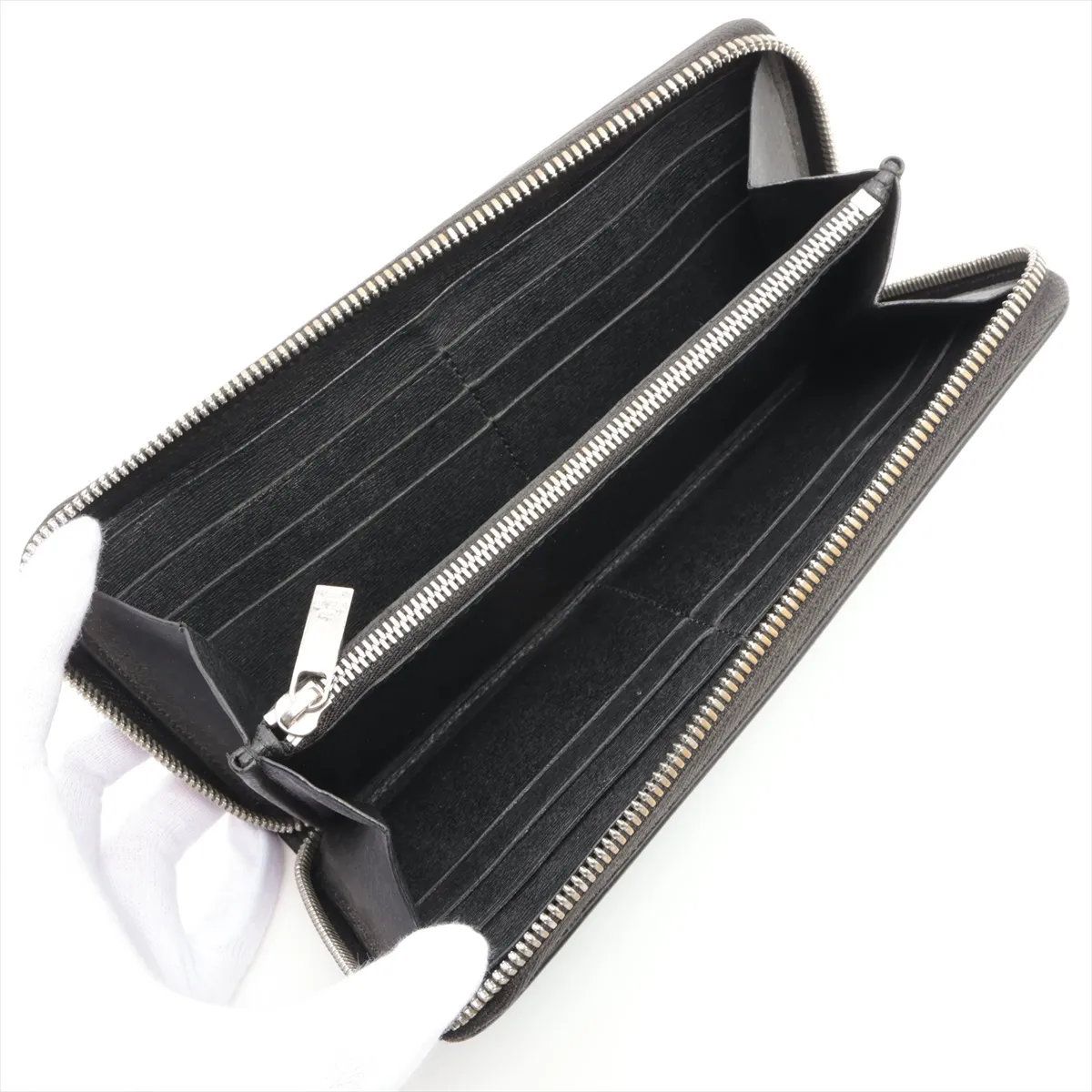 美品 ベルルッティ イタウバ カリグラフィ ブルー レザー 長財布