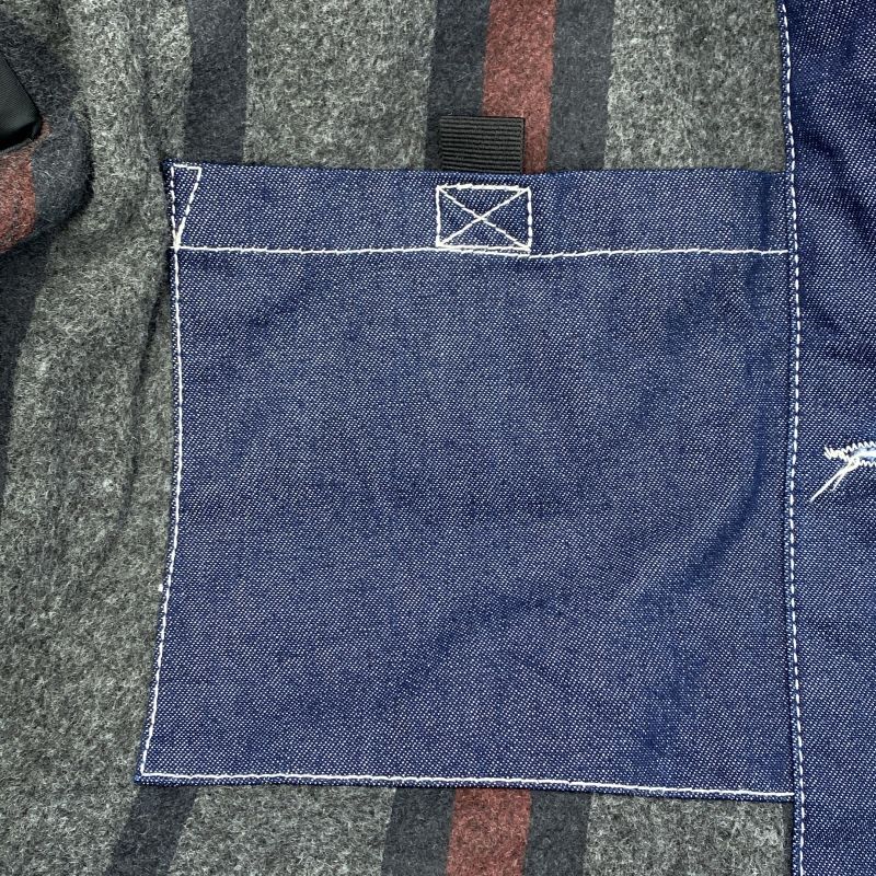 中古】Carhartt デニム カバーオール サイズL 青 襟コーデュロイ