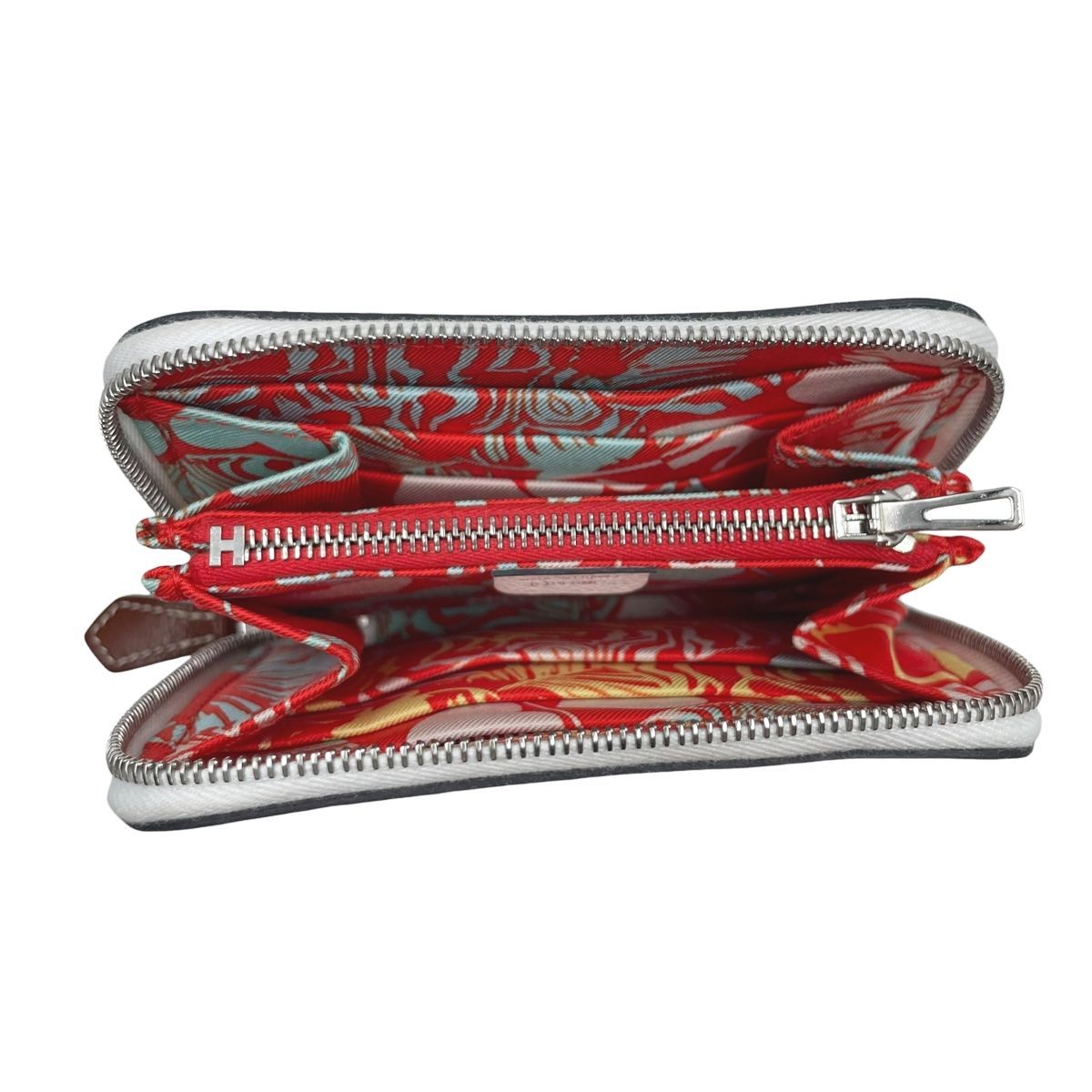 中古】 HERMES エルメス アザップ シルクイン コンパクトウォレット