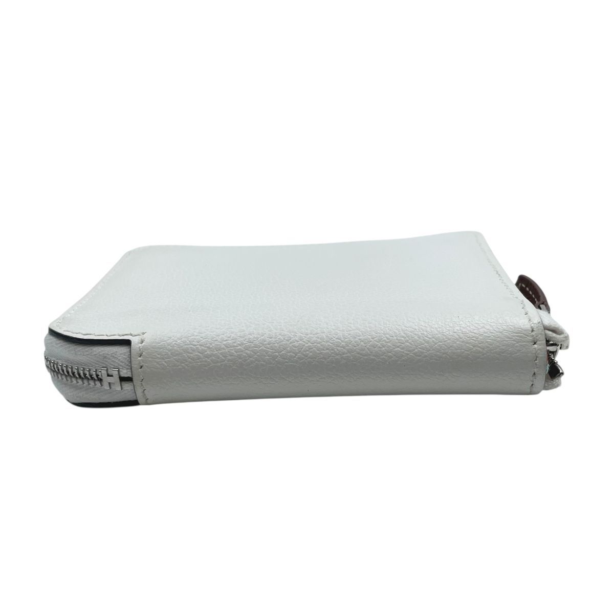 【中古】 HERMES エルメス アザップ シルクイン コンパクトウォレット エバーカラ ホワイト ニューホワイト パラジウム金具 B刻 財布  レディース メンズ  25019093 HO 中古】 HERMES エルメス アザップ シルクイン コンパクトウォレット