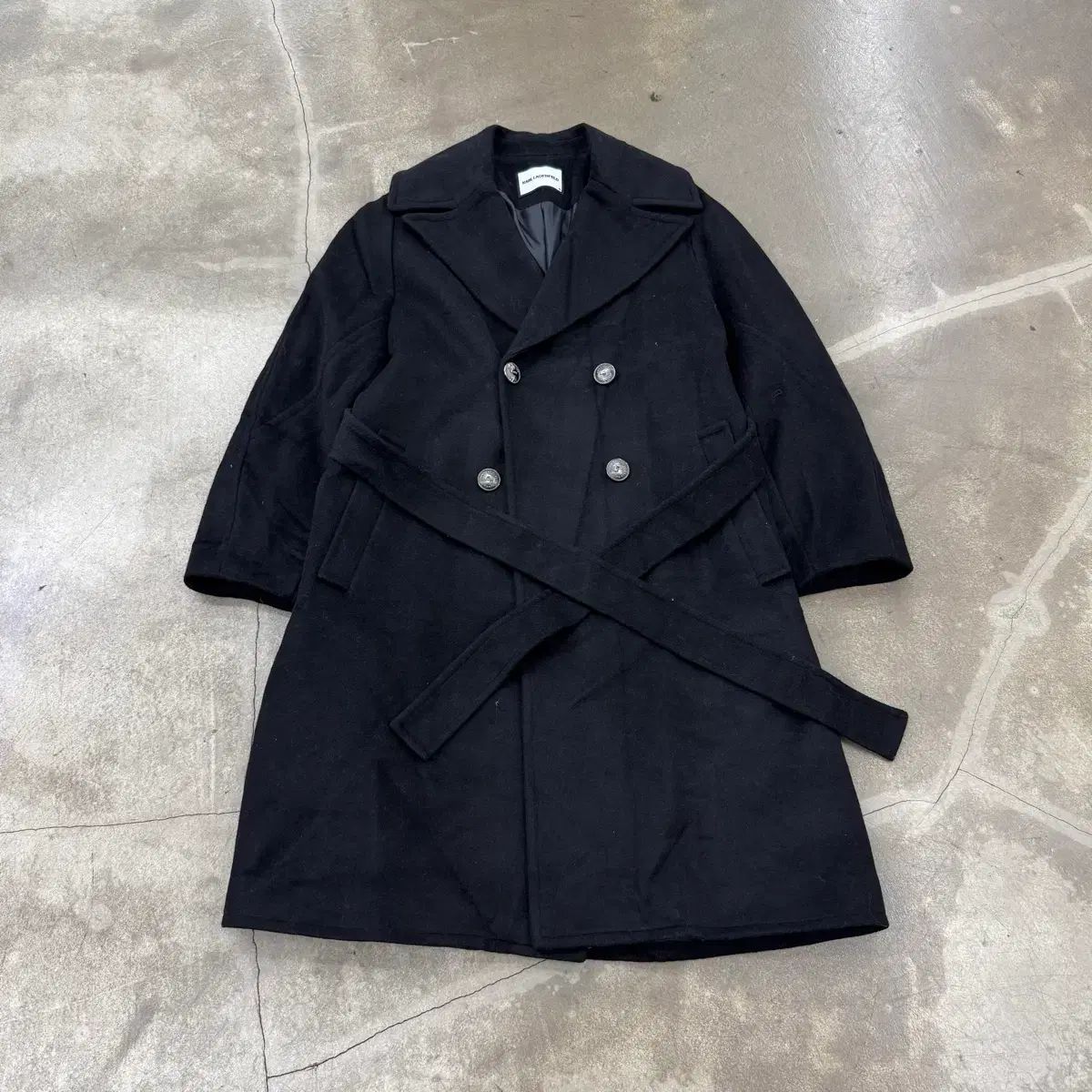 カールラガーフェルド ウール カシミア ブレンド ベルト ロングコート