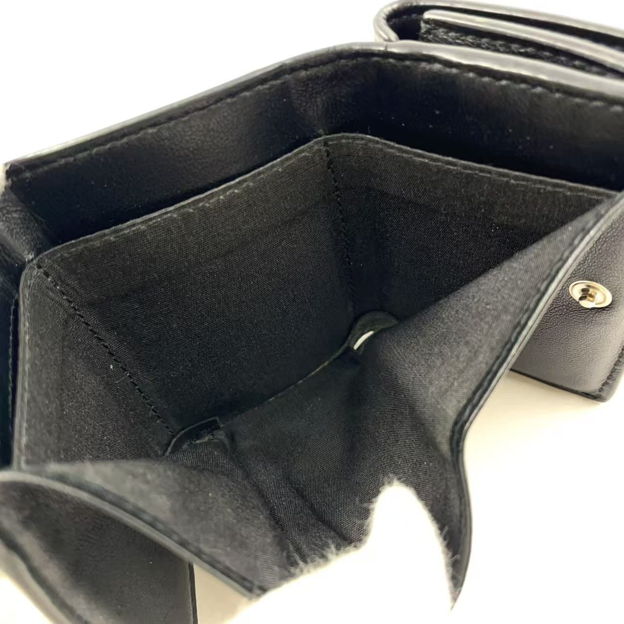 BALENCIAGA エブリデイ ロゴ 購入 三つ折り レザー ブラック 財布