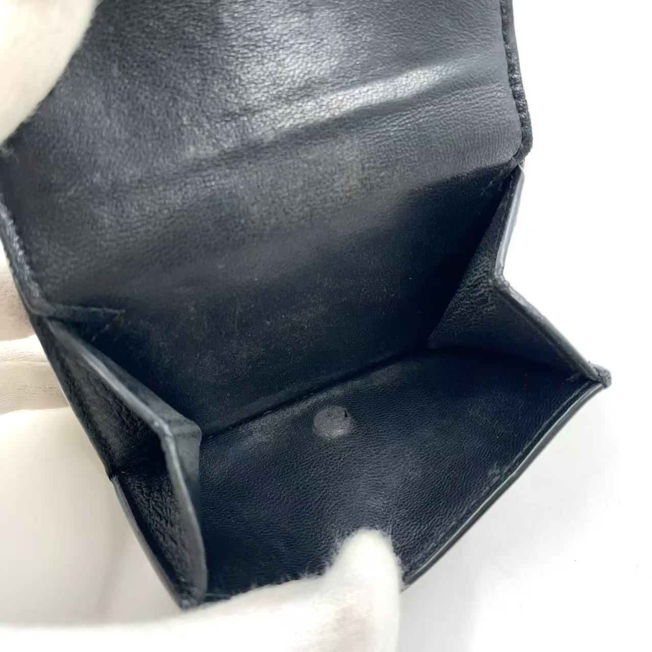 美品 バレンシアガ エブリデイ 三つ折り財布 ロゴ レザー ユニセックス 黒 BALENCIAGA エブリデイ ロゴ 三つ折り レザー 購入 ブラック 財布