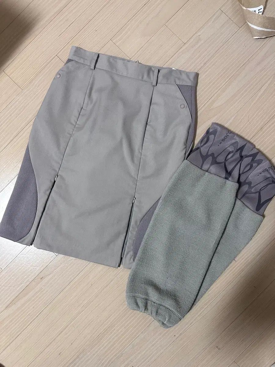 オホス レッグウォーマー ミディ スカート セット