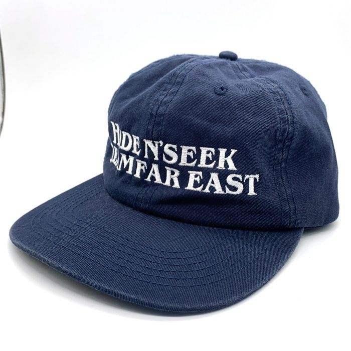 HideandSeek ハイドアンドシーク 刺繡 6パネルキャップ ネイビー