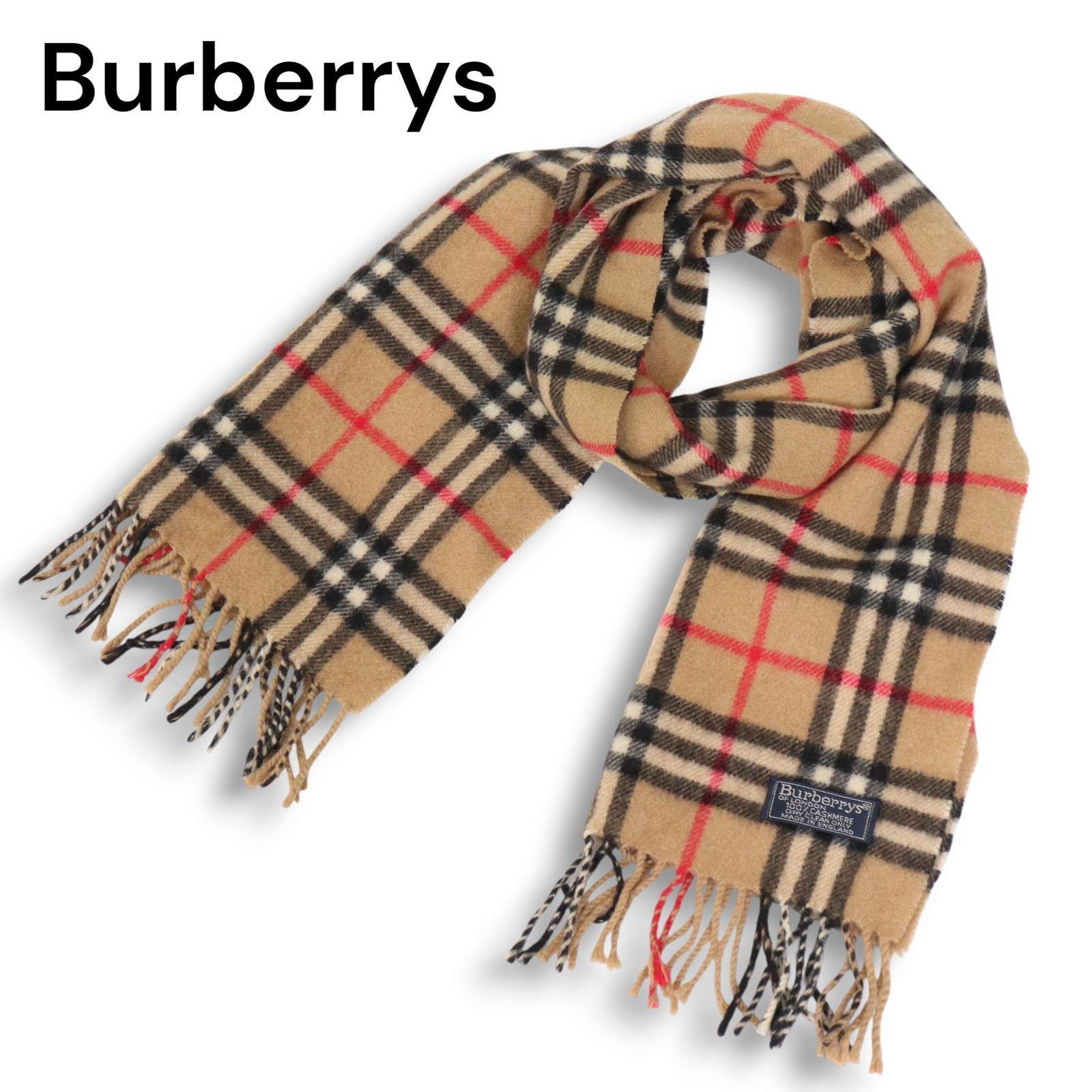 BURBERRY マフラー ノバチェック カシミヤ100 英国製　希少カラー Burberry's バーバリー マフラー カシミヤ100% ノバチェック Burberrys