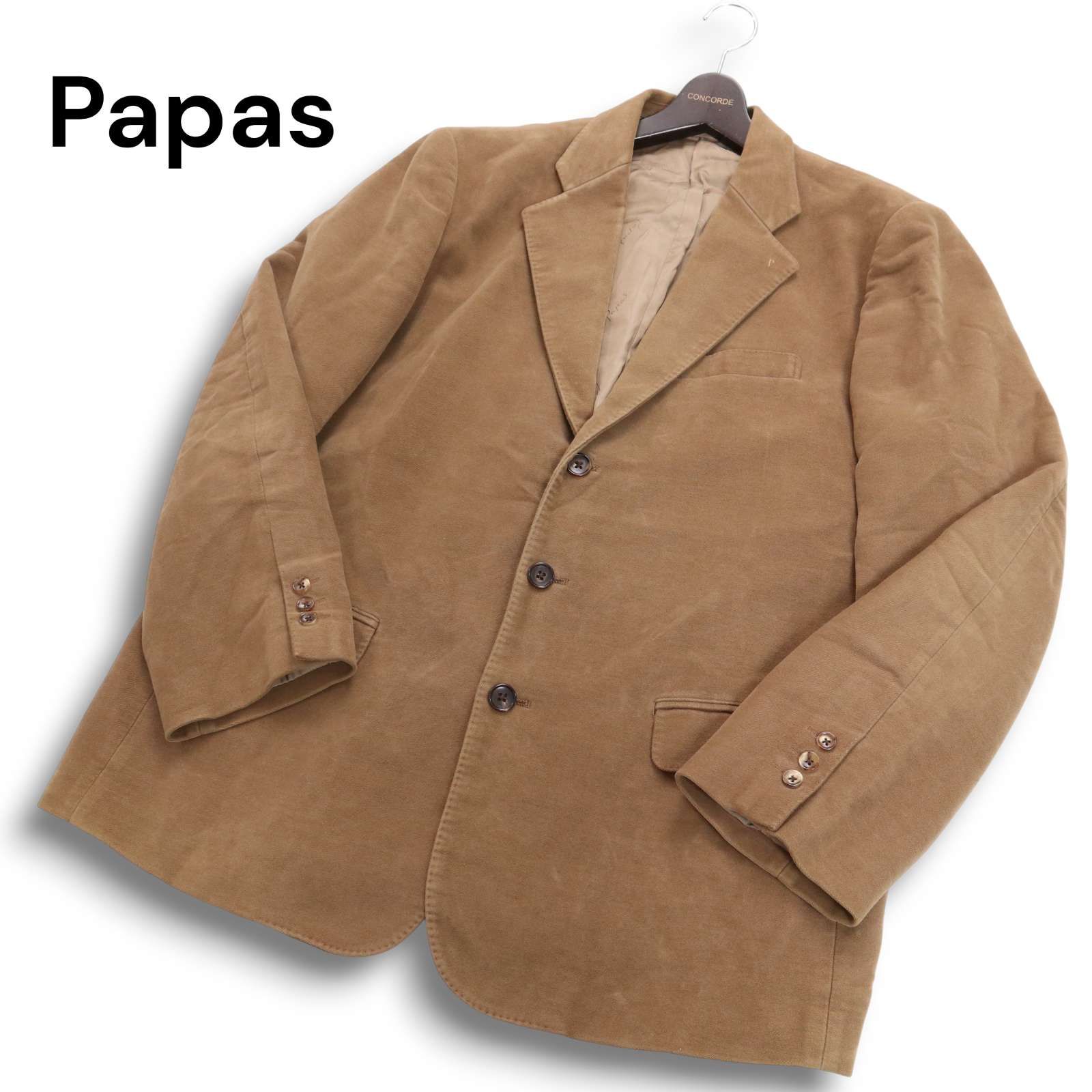 Papas パパス 秋冬 P刺繍☆ フランネル アンコン テーラード