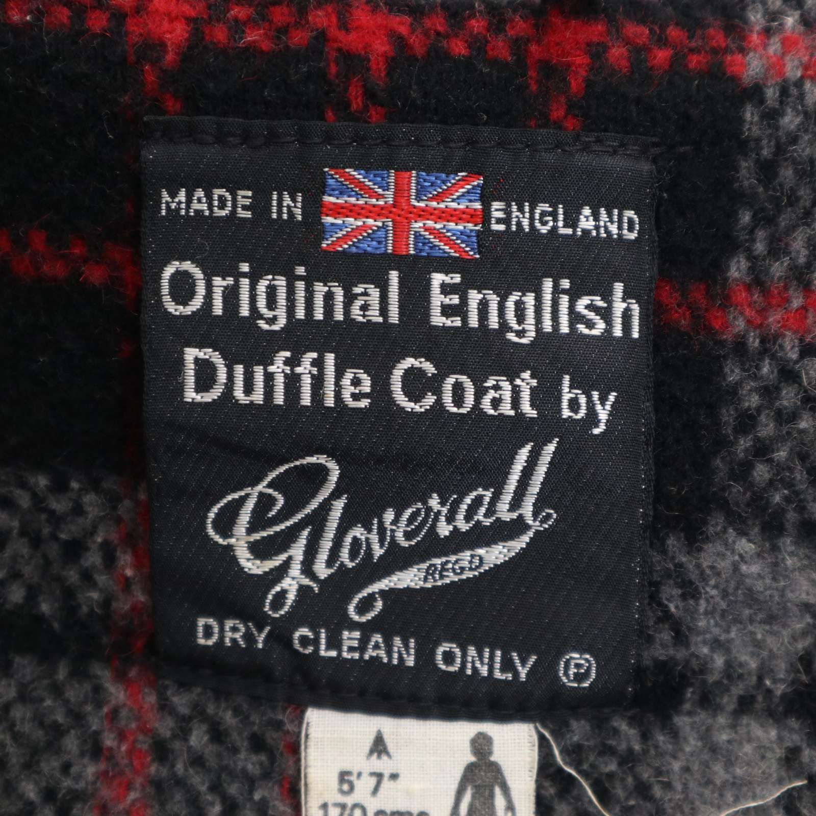 英国製 60s~70s☆ Gloverall グローバーオール 裏地チェック☆ウール