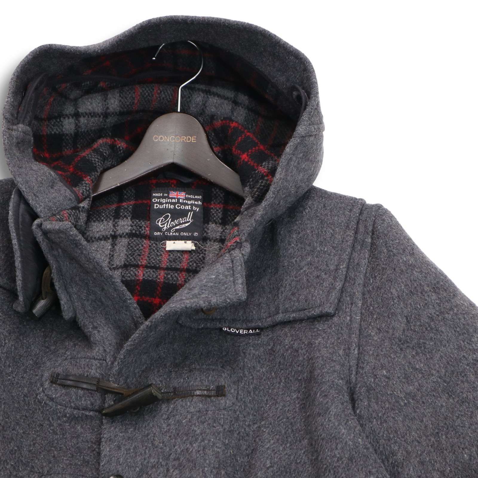 英国製 60s~70s☆ Gloverall グローバーオール 裏地チェック☆ウール