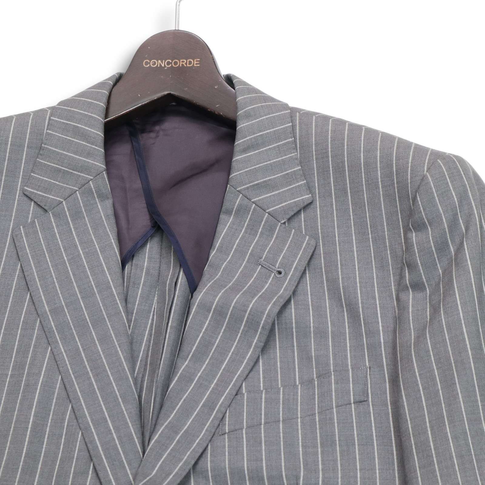 美品✨Paul Smith LONDON ゼニア ストライプグレースーツ S Paul Smith LONDON ポールスミス ロンドン 通年 エルメネジルド ゼニア