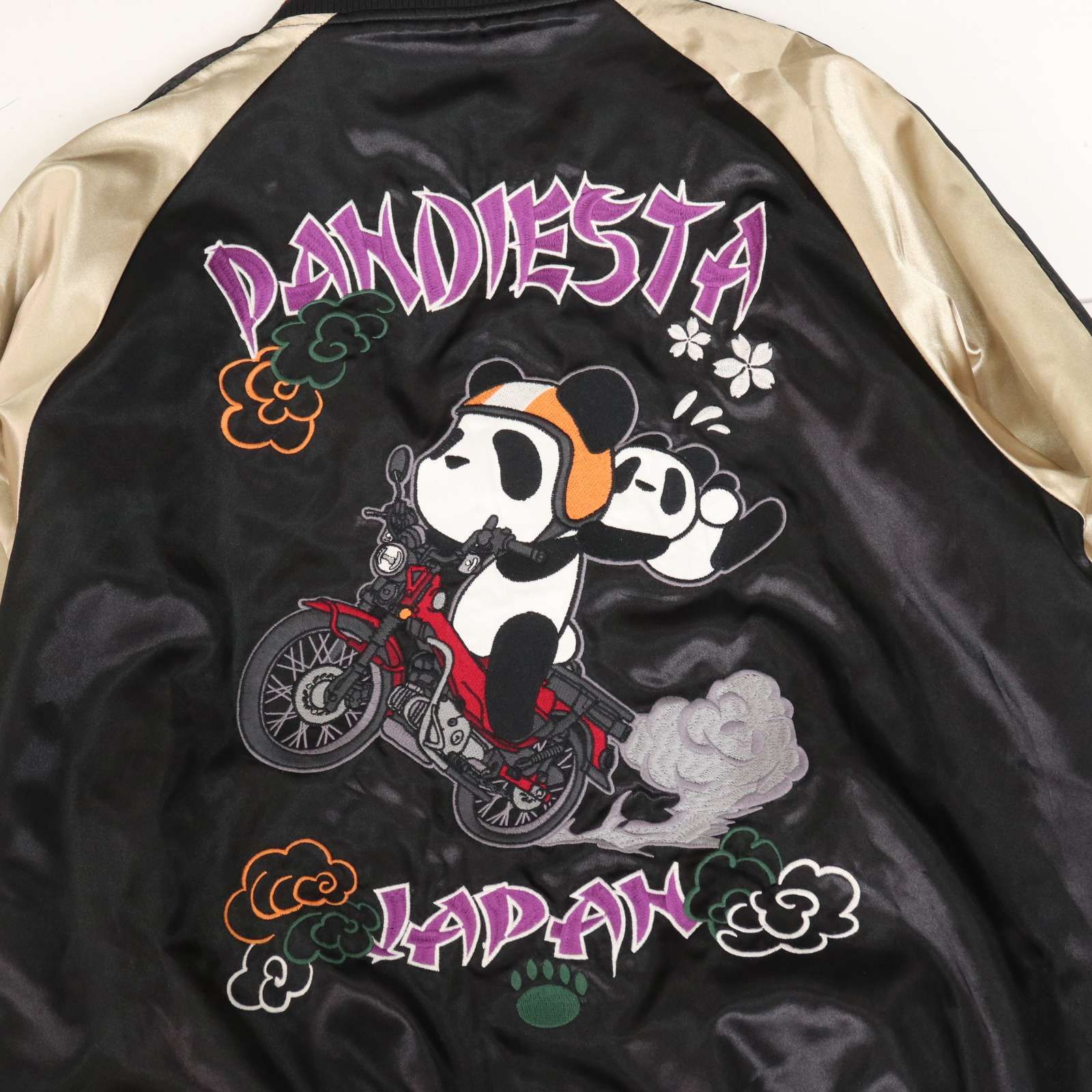 PANDIESTA JAPAN 刺繍　パンダ　スカジャン　ライダース PANDIESTA JAPAN パンディエスタ ジャパン 通年 ライダー パンダ刺繍