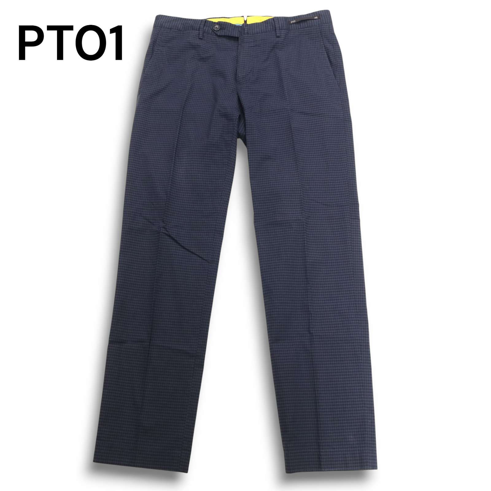 PT01 ピーティーゼロウーノ 通年 ストレッチ☆ ギンガムチェック
