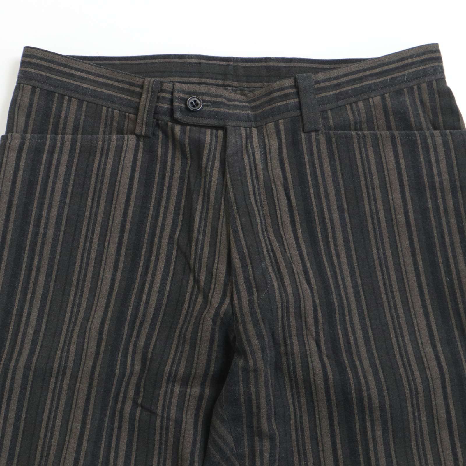 Y 2 K 00 s TORNADOMART トルネードマート 秋冬 ストライプ ブーツカット パンツ Sz.L メンズ