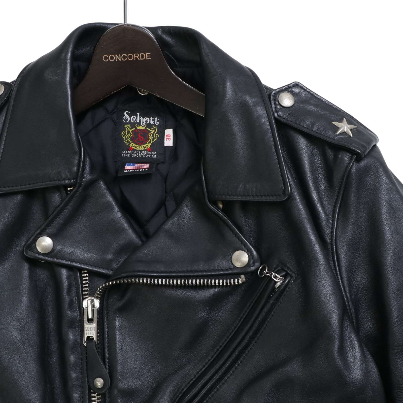 USA製☆ schott ショット 7007 613US☆ 牛革 中綿 カウ レザー ダブル 