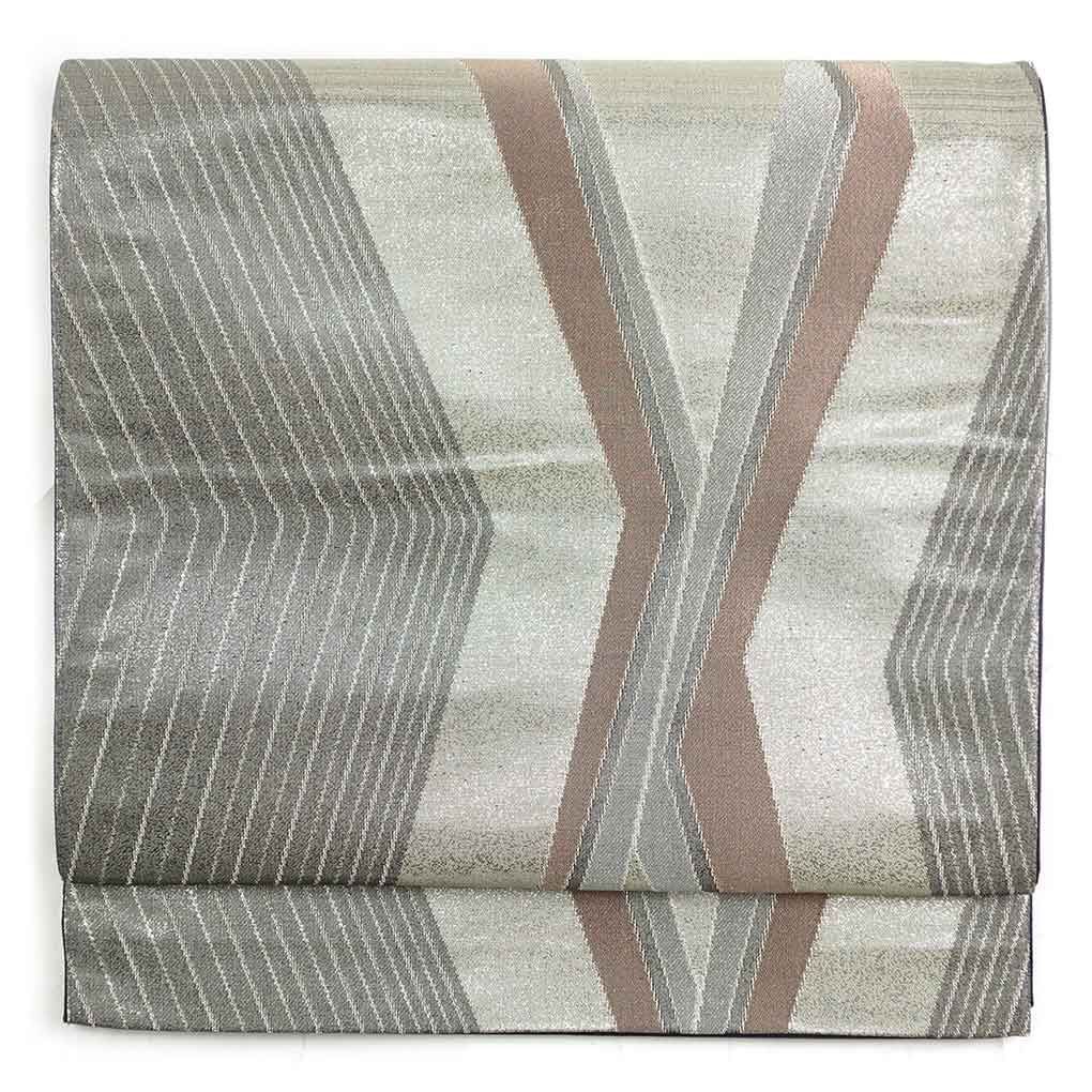 袋帯 幅31cm 長さ415cm レディース 連続模様 秋冬春用 正絹（シルク