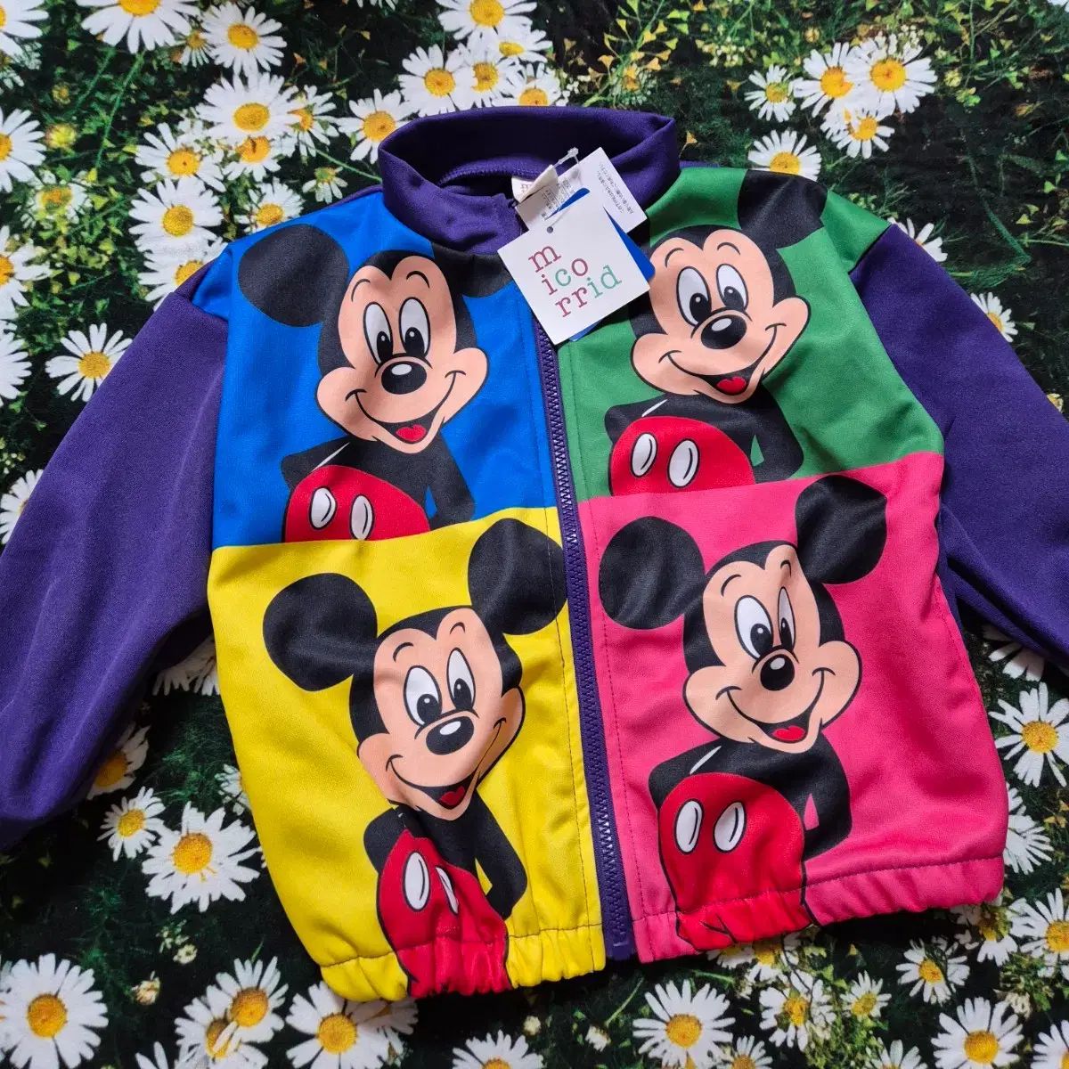  ミッキーマウス COLOR ブロック ジャージ 上下セット 100 アンダーシャツ 下着 肌着