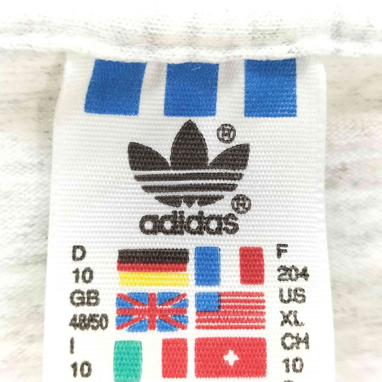 アディダス adidas 90S USA製 万国旗タグ プリントクルーネックTシャツ