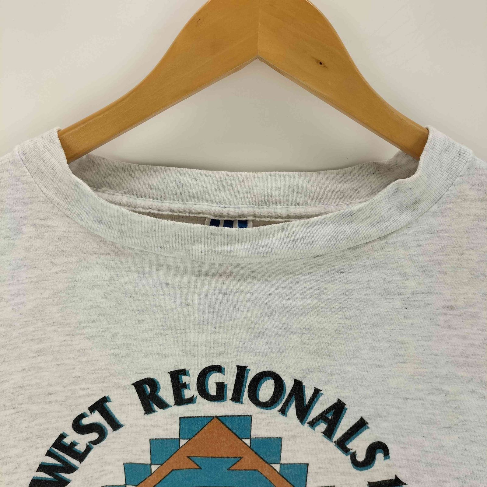 アディダス adidas 90S USA製 万国旗タグ プリントクルーネックTシャツ