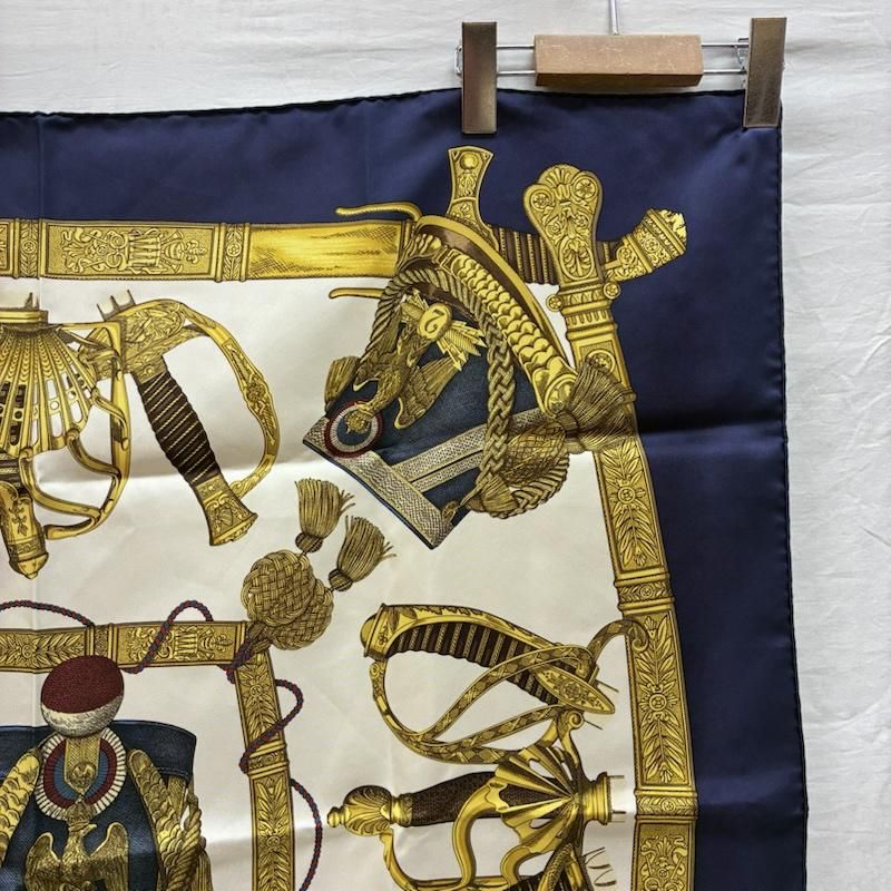 エルメス カレ90 グランユニフォーム GRAND UNIFORM シルク スカーフ