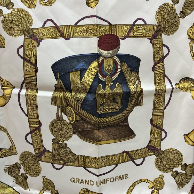 エルメス カレ90 グランユニフォーム GRAND UNIFORM シルク スカーフ