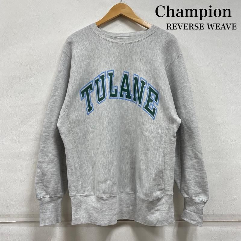 チャンピオン 90 s リバースウィーブ プリント スウェット カレッジ ロゴ 刺繍タグ メンズ L ISItems 古着