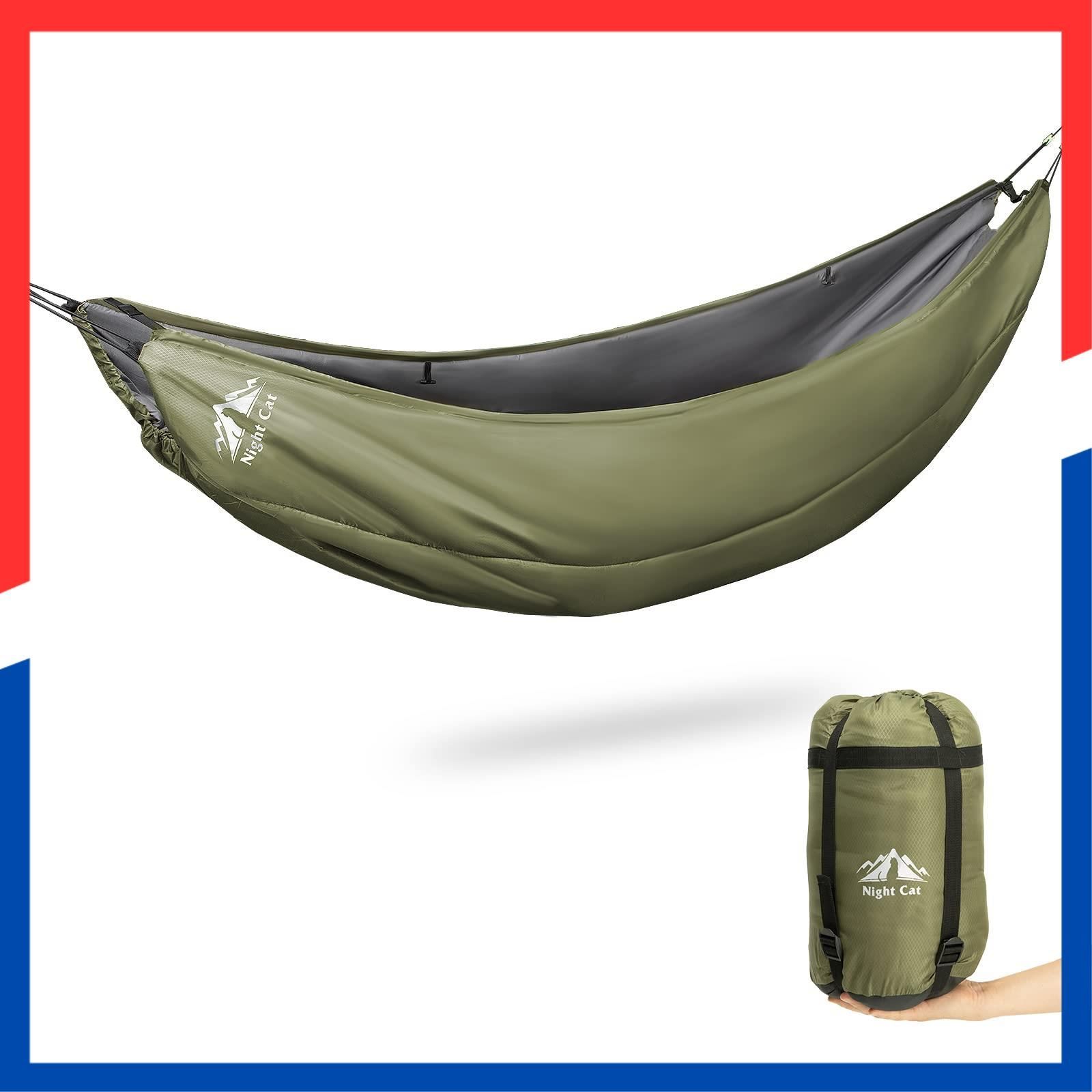 ハンモックに取り付け ハンモック用寝袋 防寒用 ハンモック用キルト ハンモック用防寒布団 アンダーブランケット アンダーキルト Cat キャンプ Night