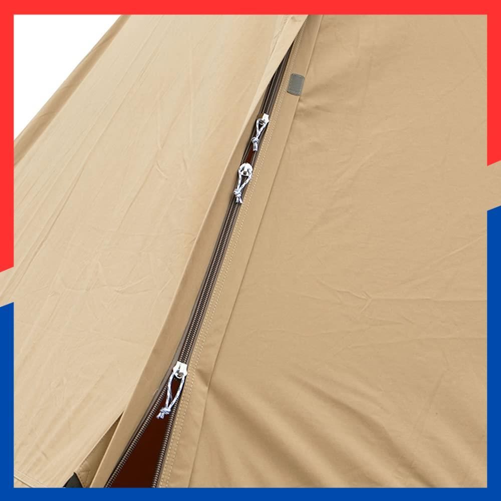 収納ケース付 ペグ ロープ キャンプ デュオ ソロ スカート付き フルクローズ ワンポールテント 2人用 サンド DX TC サーカス テンマクデザイン