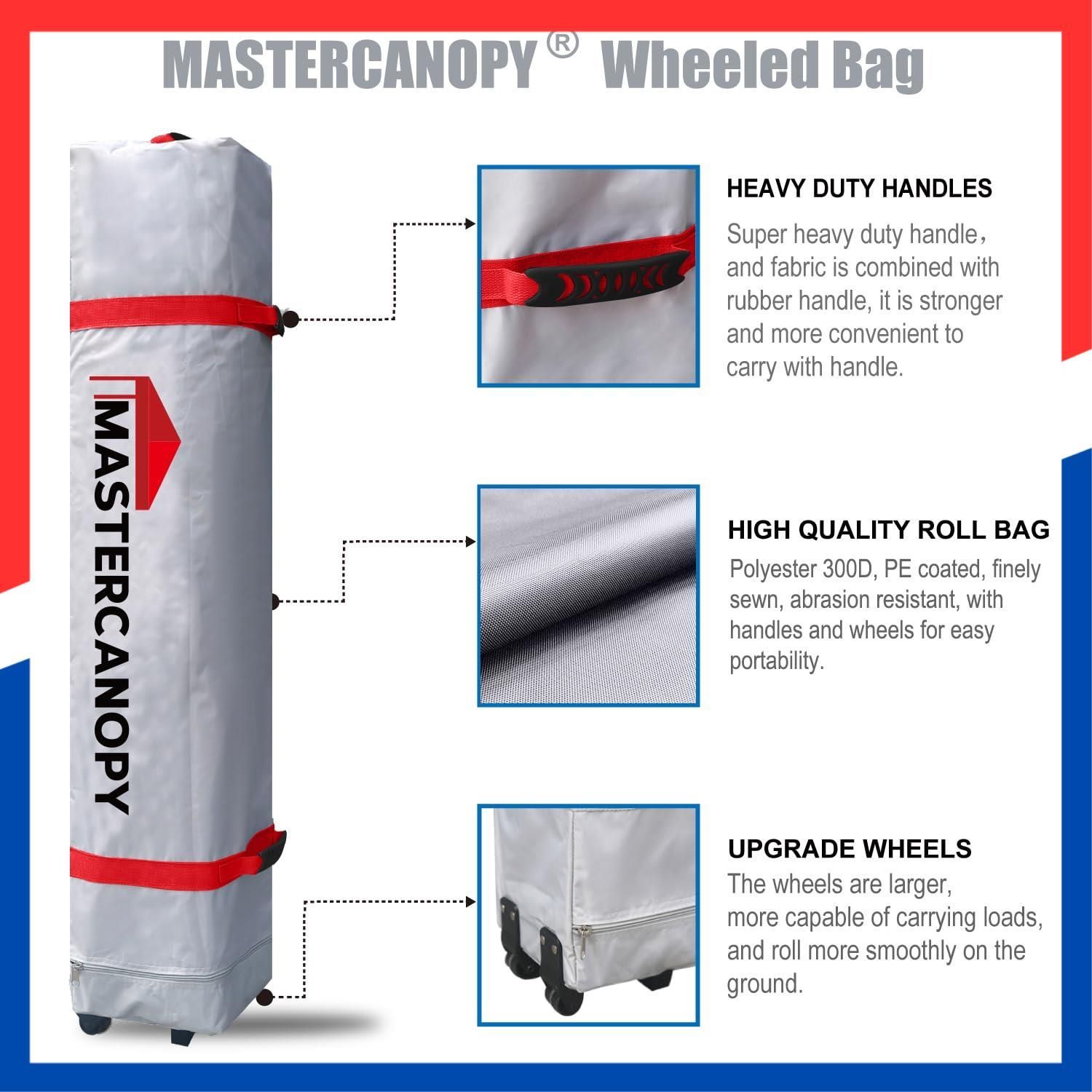 数量 2 M 5 3 マスターキャノピー MASTERCANOPY ワンタッチタープテント 三段階調節 スチールフレーム 風抜けベンチレーション 耐水 UVカット サンシェード 日除け 商用 アウトドア用 キャスターバッグ ペグ ロープ ウェイトバ