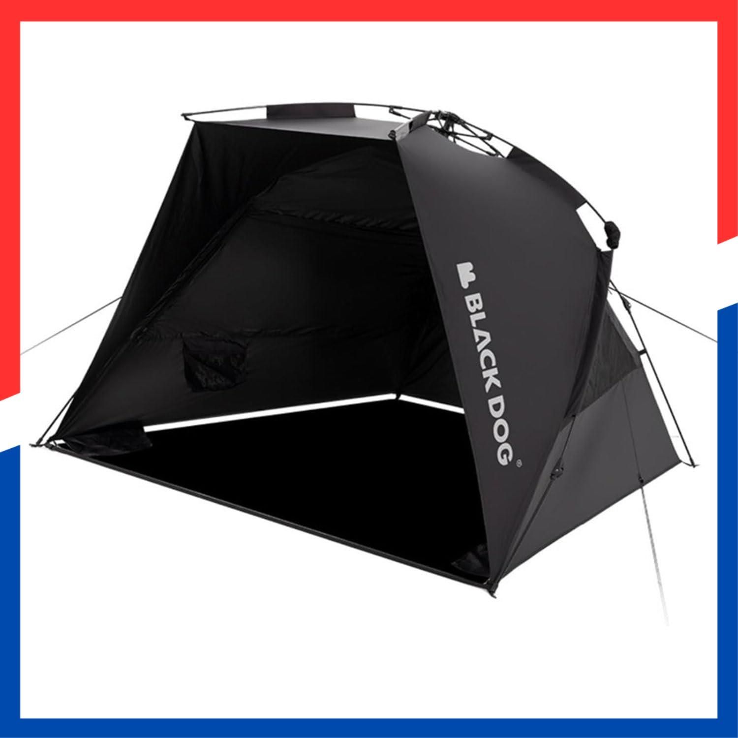 防水 ワンタッチテント サンシェード 折りたたみ式 アウトドア ポップアップ ビーチ 釣りキャンプ 公園 OUTDOOR ピクニック 釣り 簡単設営 1～3用 ブラックテント Naturehike 黒 BLAC