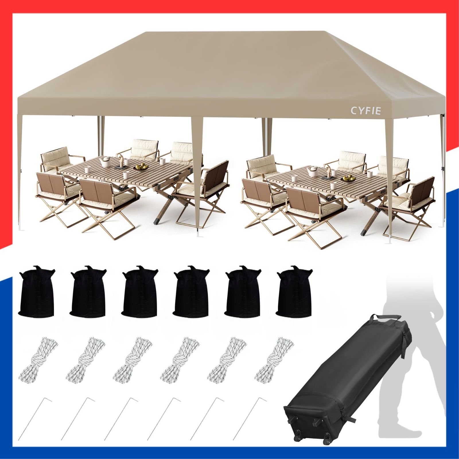 数量 イベントテント 高さ3段階調節 テント ワンタッチ uvカットコーティング ワンタッチタープ 高耐水加工 ワンタッチテント 3 mx 6 m 組立て簡単 持ち運び便利 防災砂袋 ペグ ロープ キャスターある収納ケース付 タープテント ワンタッチタープテン