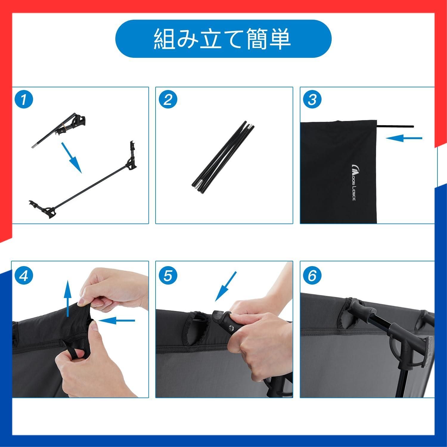 数量 キャンプベッド 簡易 折りたたみ コンパクト 超軽量 アウトドアベッド 耐荷重160 kg コット 枕 収納ケース キャリーバッグ付き キャンプ 防災 LENCE 防水 MOON 通気性