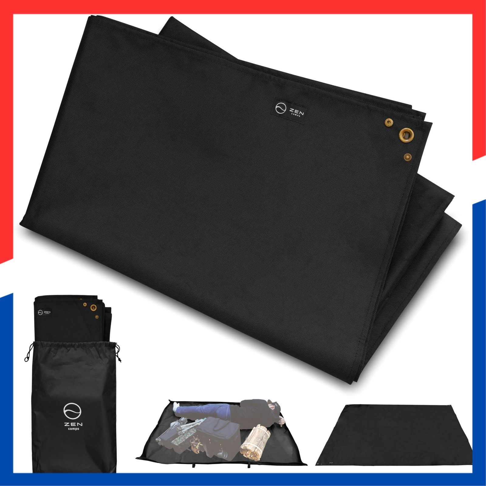 商品 Camps グランドシートレジャーシート テント m 防水 両面撥水 厚手1680 D ZEN 高耐久 耐摩耗 収納袋付き キャンプ アウトドア ピクニック