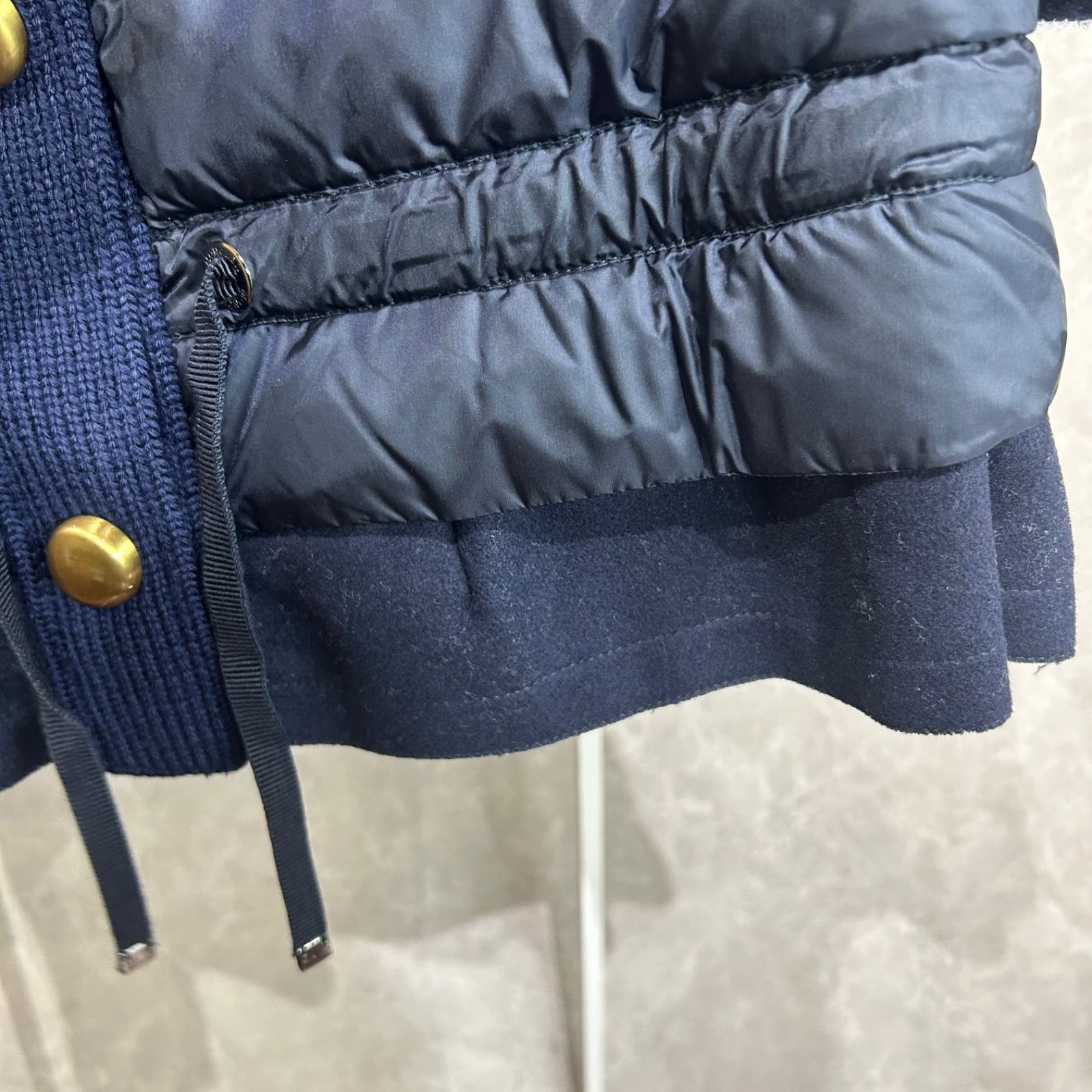 MONCLER モンクレールダウンニットジャケットネイビーS - メルカリ