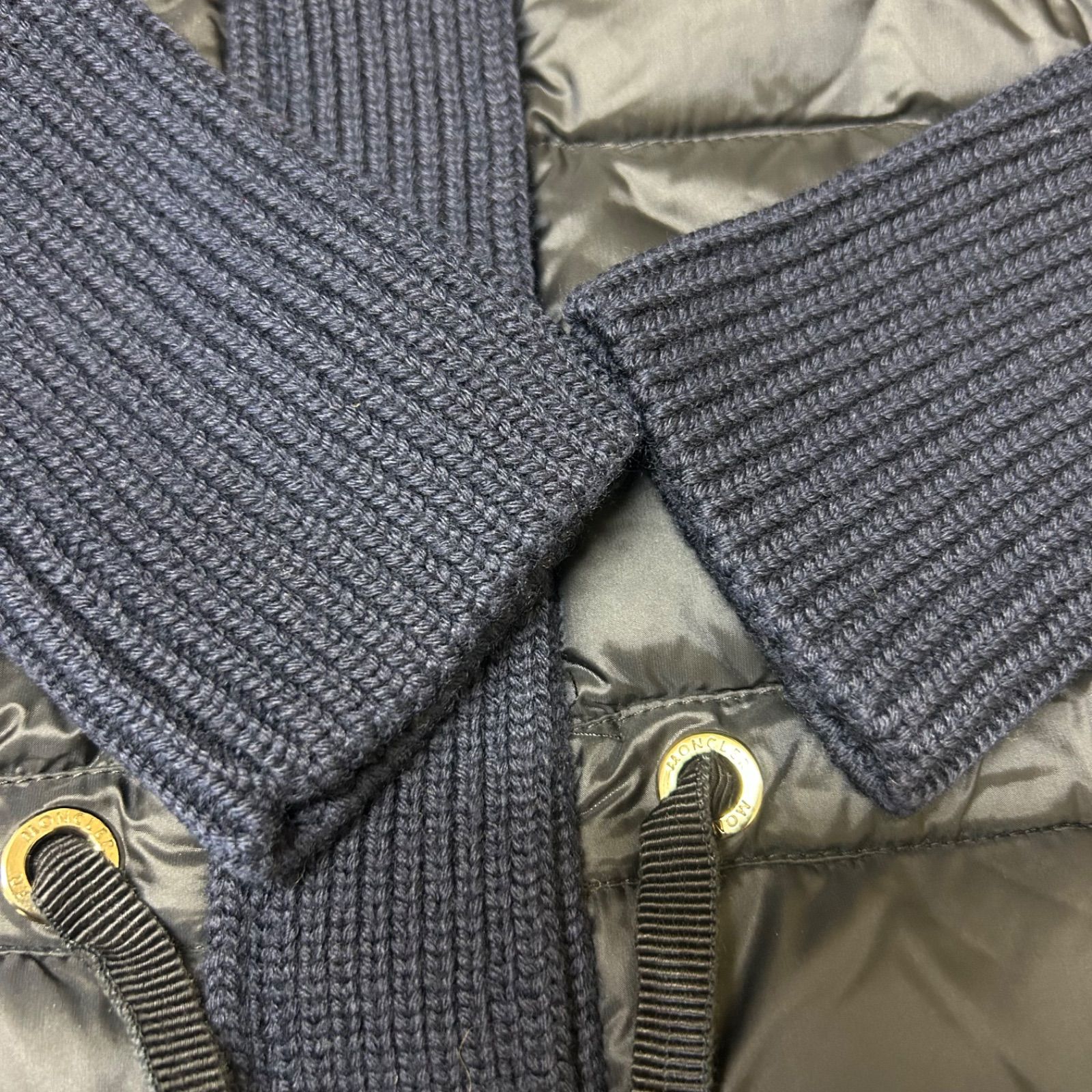 MONCLER モンクレールダウンニットジャケットネイビーS - メルカリ