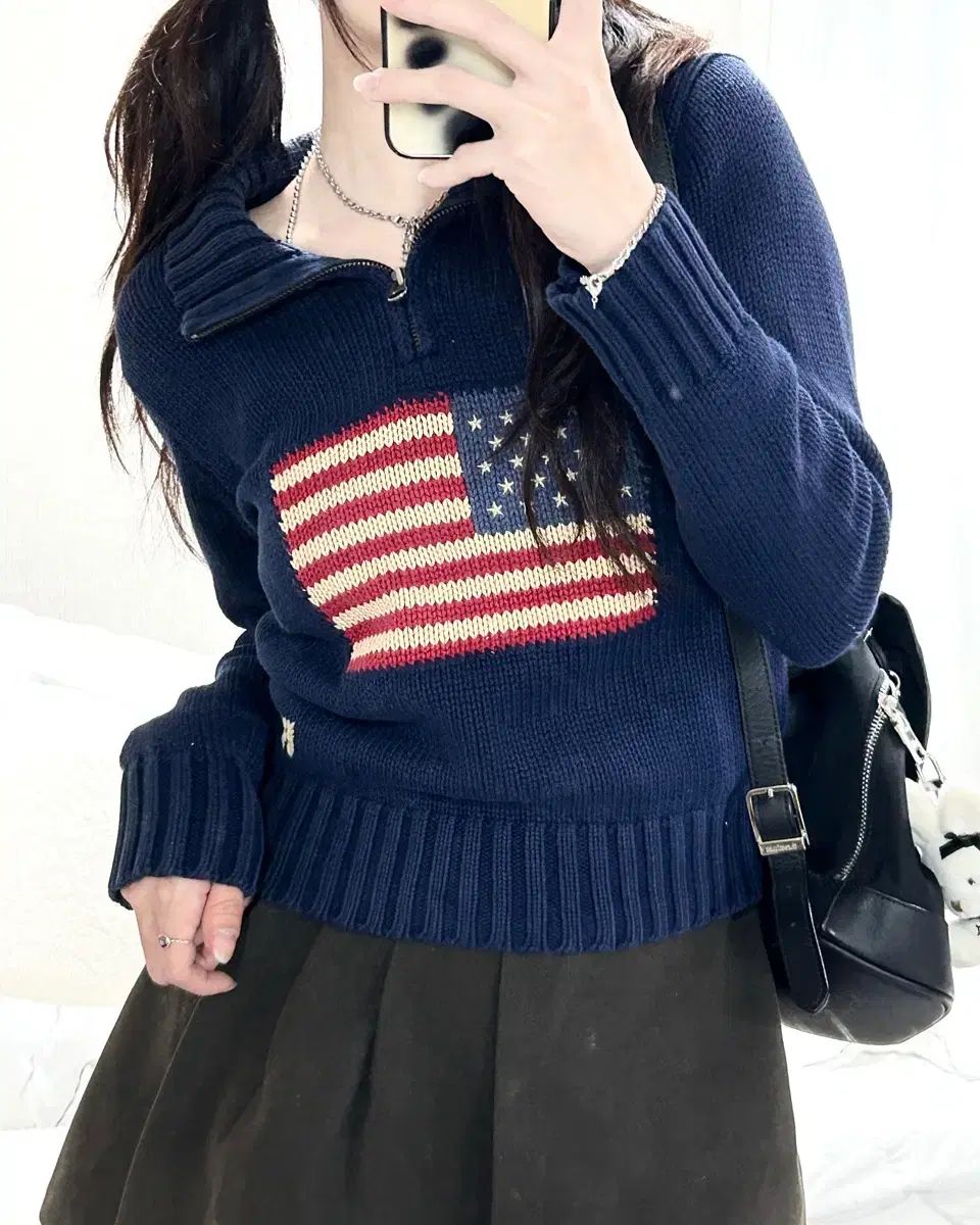 ポロ 星条旗 ハーフジップ ニット - メルカリ