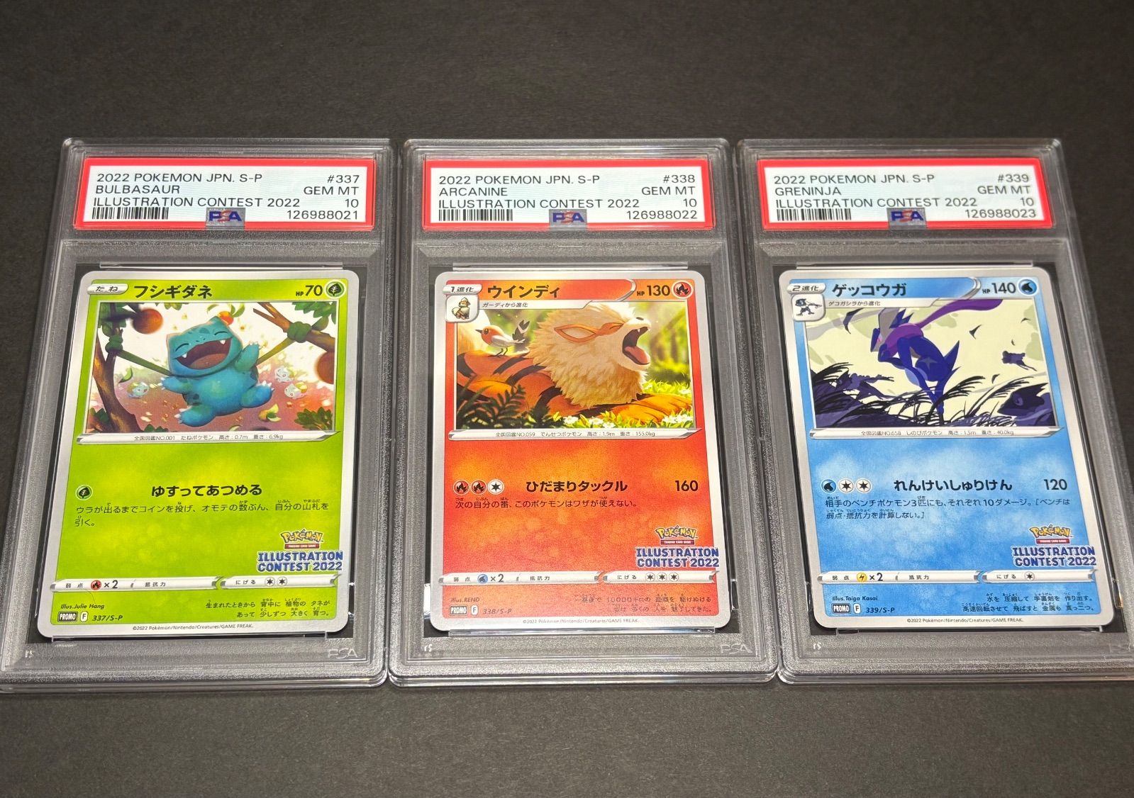 PSA10 3連番】イラストレーションコンテスト 2022 フシギダネ