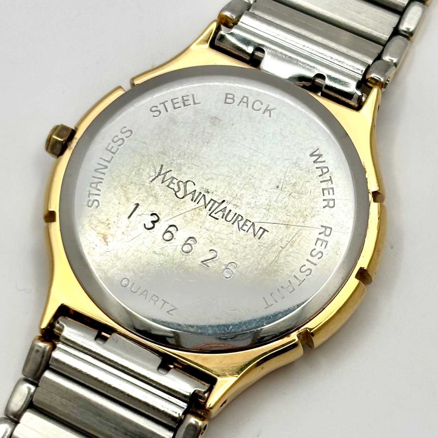 新品電池】Yves Saint Laurent イヴサンローラン YSL メンズ 腕時計