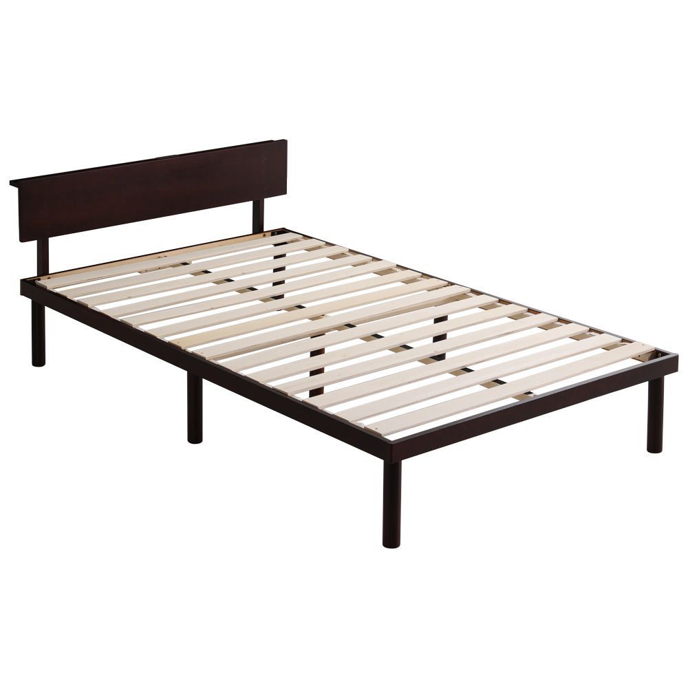 宮セット】パイン材高さ2段階調整脚付きすのこベッド(セミダブル) ASP